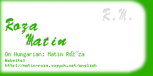 roza matin business card